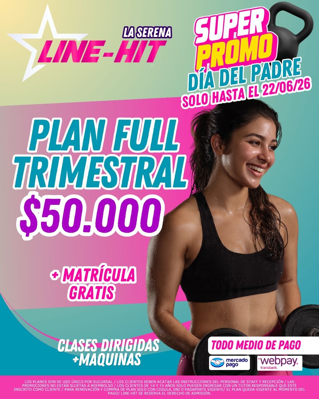 PROMO PLAN FULL TRIMESTRAL +MATRICULA GRATIS ( Sede La Serena)