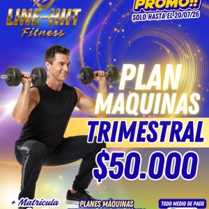 PLAN TRIMESTRAL MAQUINAS+MATRICULA GRATIS * Promoción