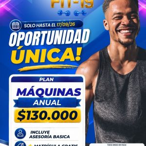 PLAN ANUAL MAQUINAS+MATRICULA GRATIS * Promoción